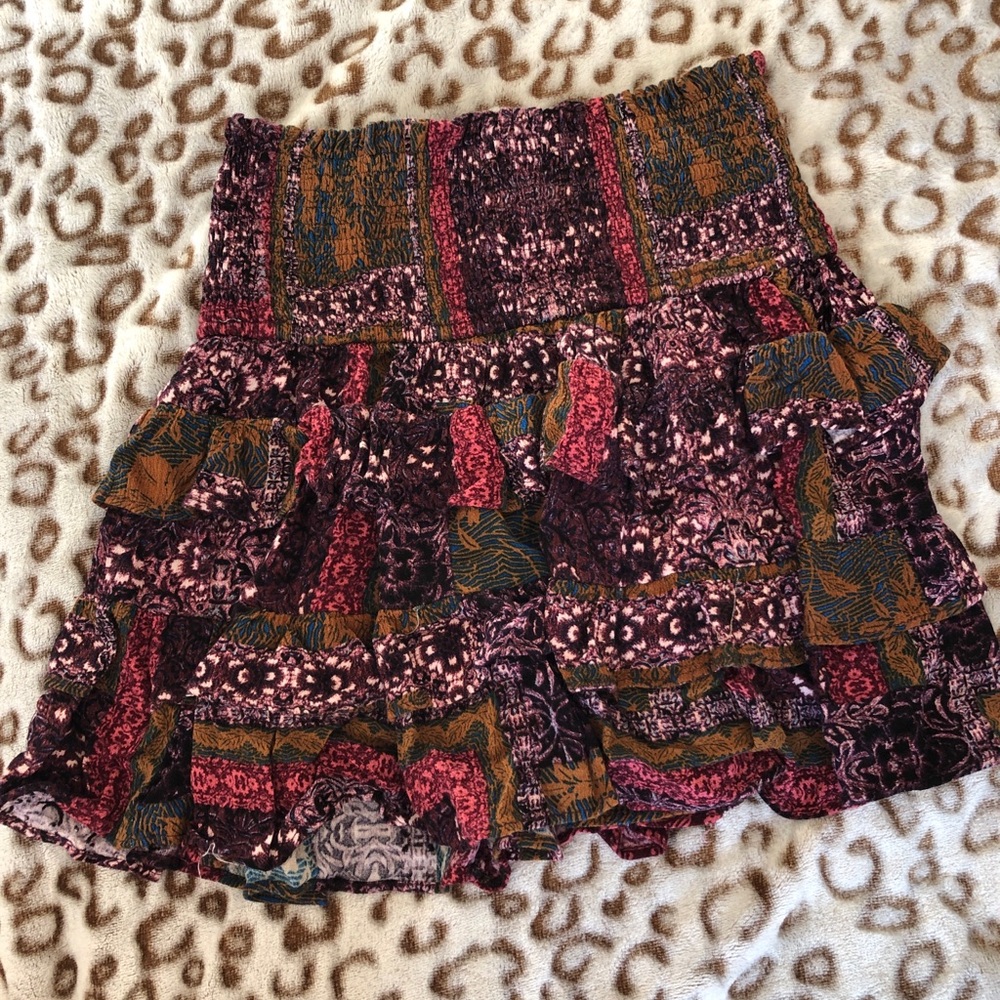 The Impeccable Pig Multicolor Patchwork Mini Skirt - image 1